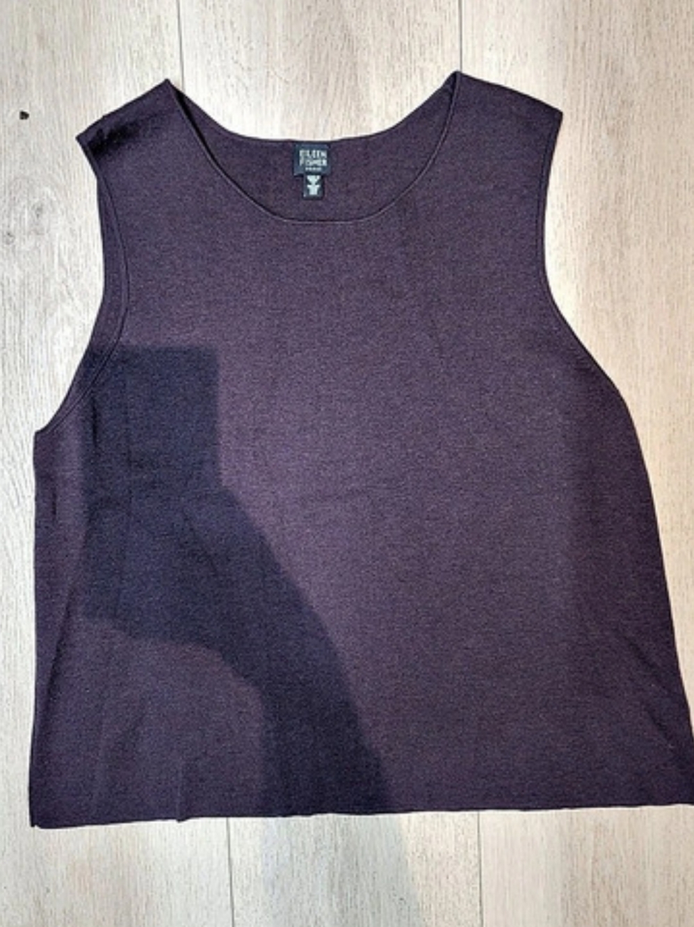 Eileen Fisher Timeless Purple Wool Sleeveless Sweater Size 2X New Nwot